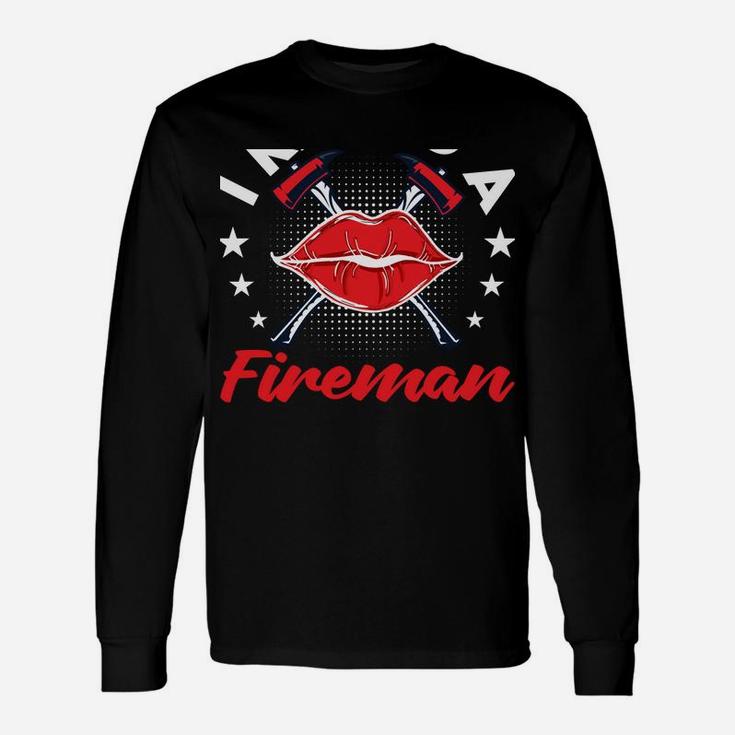Firefighter Wife Courage First Responder Husband Proud Love Unisex Long Sleeve