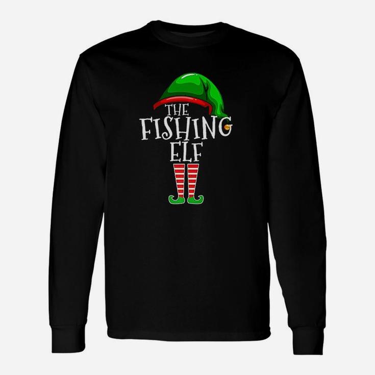 Fishing Elf Family Matching Group Christmas Gift Dad Unisex Long Sleeve