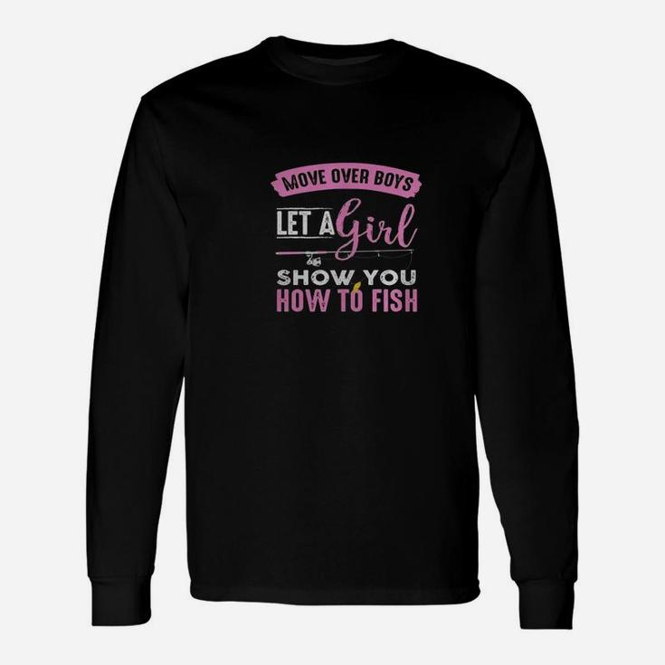 Funny Womens Fishing Shirt Fishing Lover Girls Tshirt Gifts Black Youth Unisex Long Sleeve