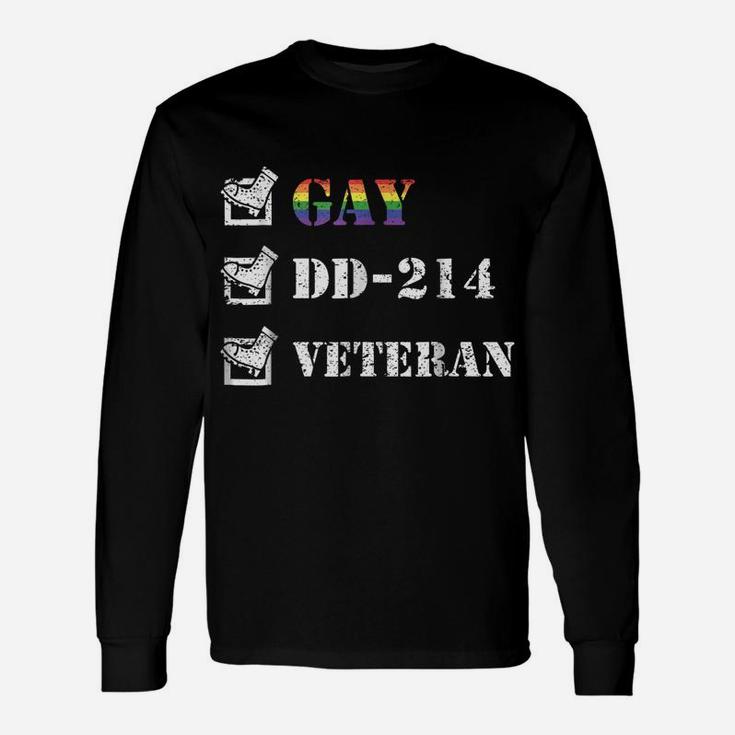 Gay Veteran Checklist Lgbt Veterans Day Gift Shirt Unisex Long Sleeve