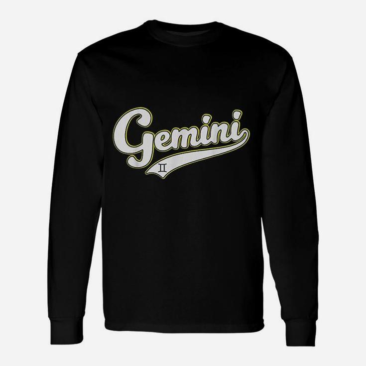 Gemini Zodiac Sign May June Birthday Astrology Gift Baseball Unisex Long Sleeve