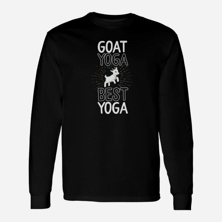 Goat Yoga Best Yoga Women Funny Class Gift Farm Unisex Long Sleeve