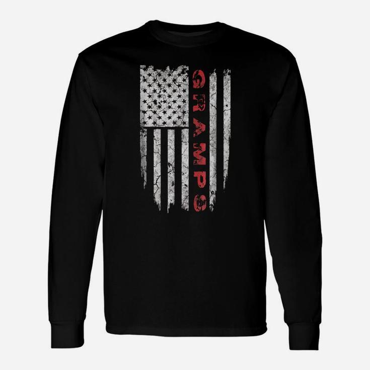Gramps American Flag T-Shirt Grandpa Gifts Men Tee Shirts Unisex Long Sleeve