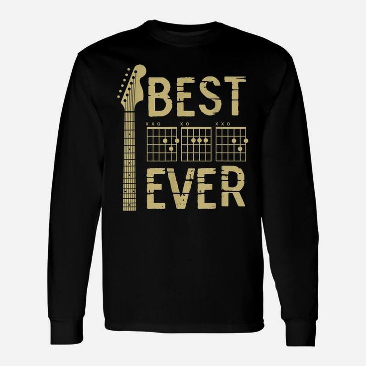 Guitarist Father Best Dad Ever D A D Chord Gifts Guitar Unisex Long Sleeve