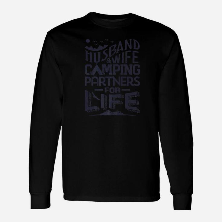 Husband And Wife Camping Partners For Life Men Women Unisex Long Sleeve