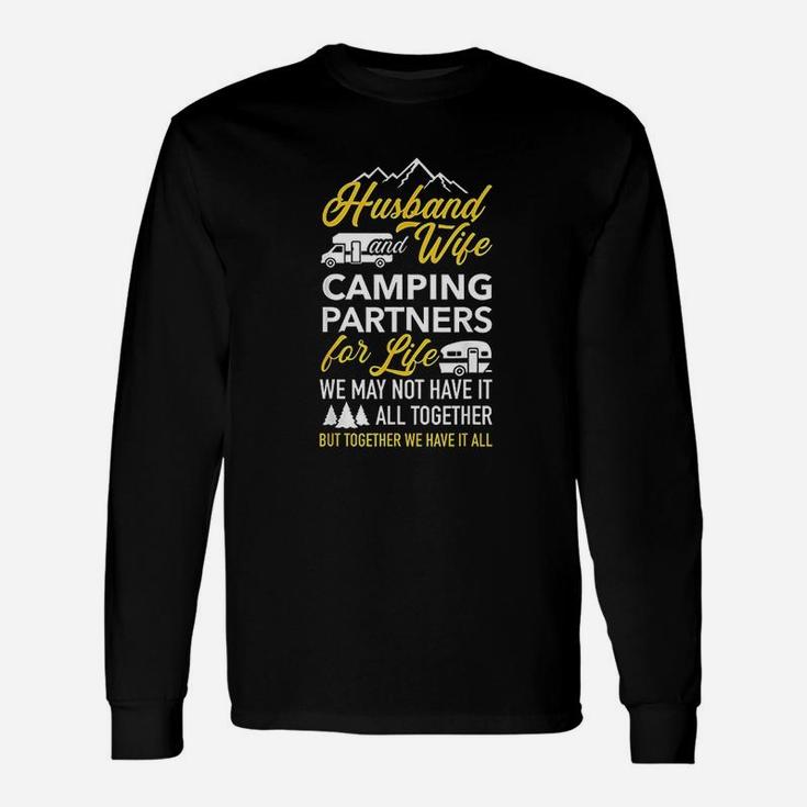 Husband And Wife Camping Partners For Life Rv Trailer Unisex Long Sleeve