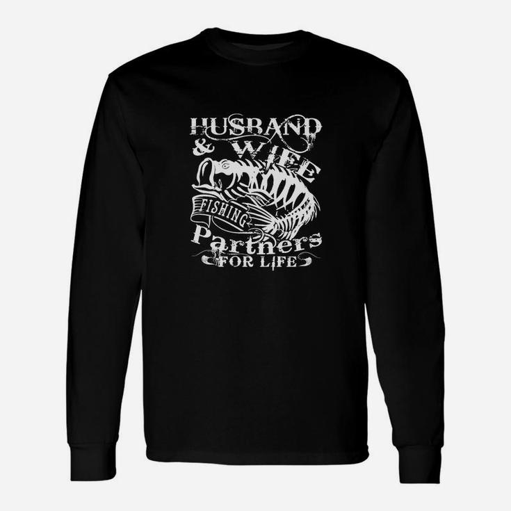Husband And Wife Fishing Partner For Life T Shirt Unisex Long Sleeve