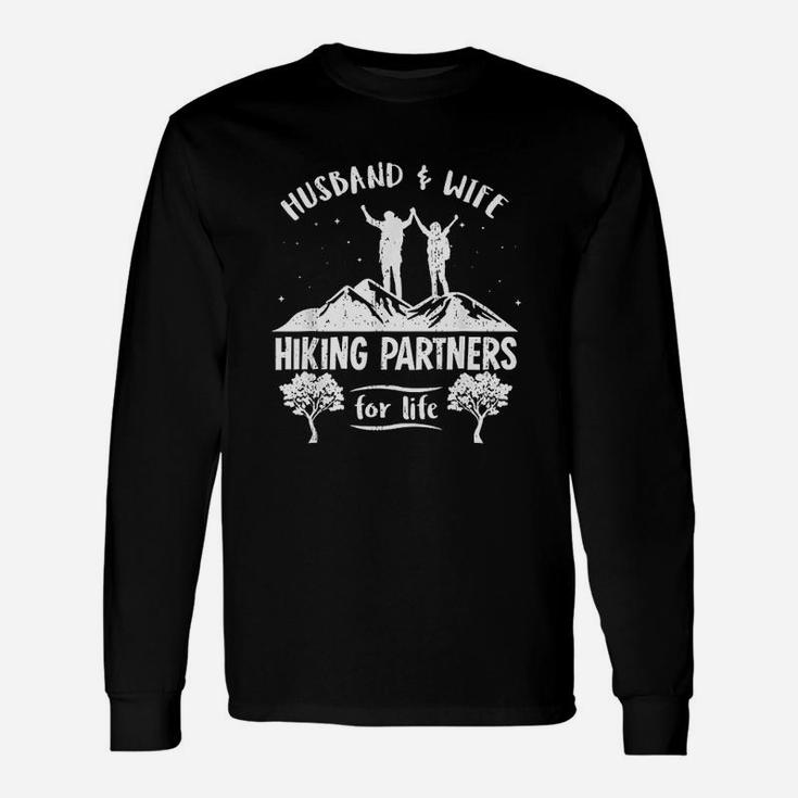 Husband And Wife Hiking Partners For Life Unisex Long Sleeve