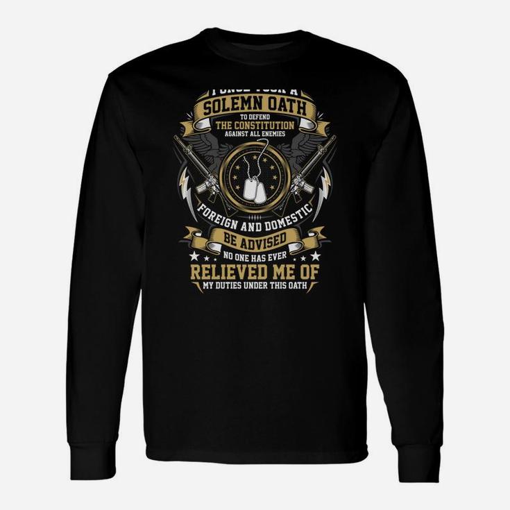 I Once Took A Solemn Oath To Defend A Constitution Veteran Unisex Long Sleeve