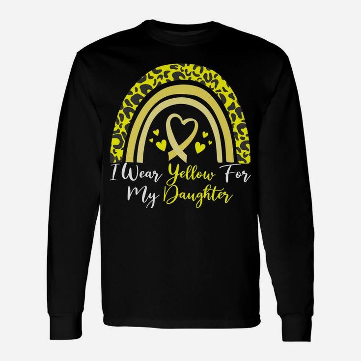I Wear Yellow For My Daughter Spina Bifida Awareness Month Sweatshirt Unisex Long Sleeve