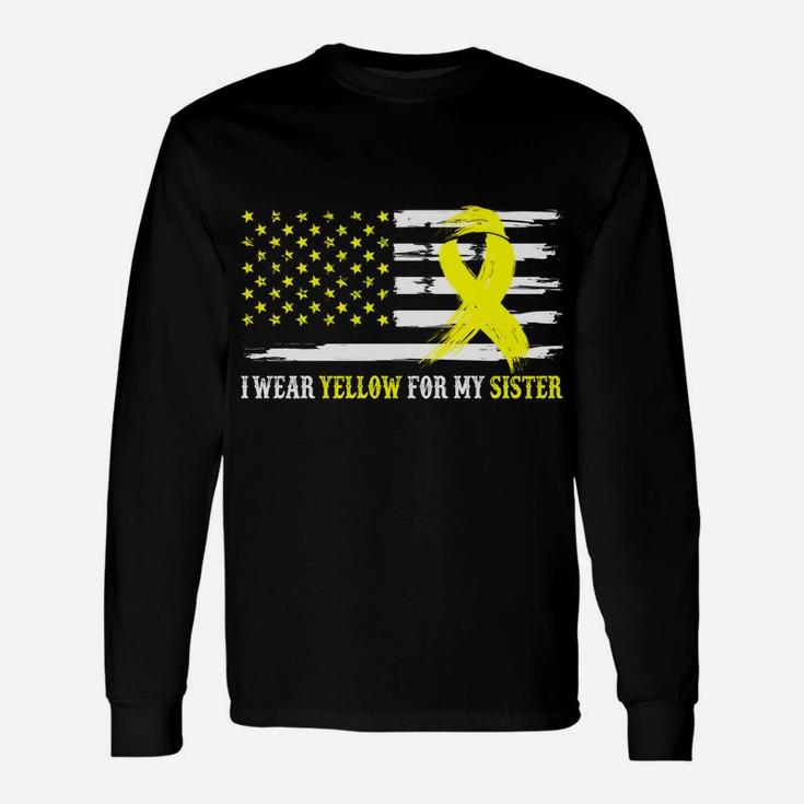 I Wear Yellow For My Sister Spina Bifida Awareness Month Unisex Long Sleeve