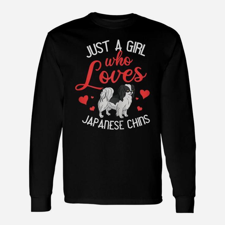 Japanese Chin Dog Gift Puppies Owner Lover Unisex Long Sleeve