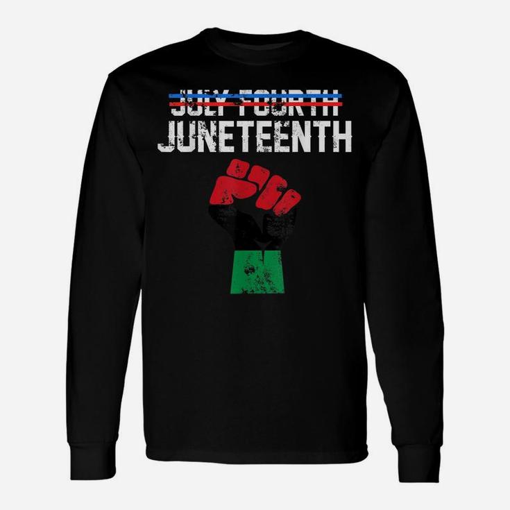 Juneteenth Shirt Black History American African Freedom Day Unisex Long Sleeve