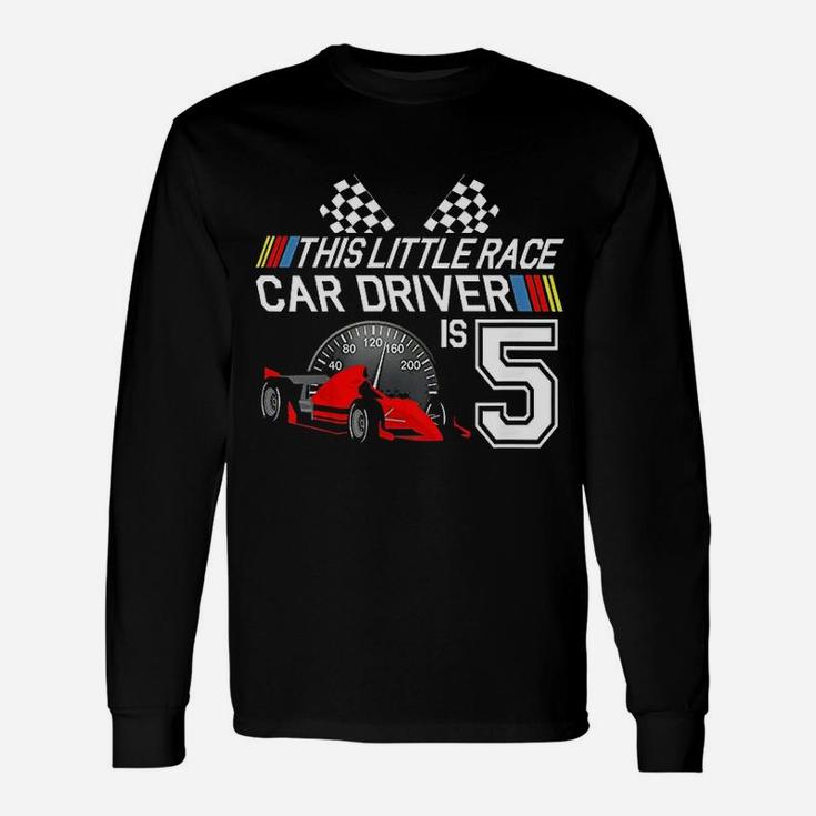 Kids 5 Year Old Race Car Birthday 5th Racing Party Gift Unisex Long Sleeve