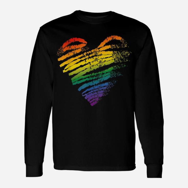 Lgbt Gay Pride Heart Flag Pride Month Gift Unisex Long Sleeve