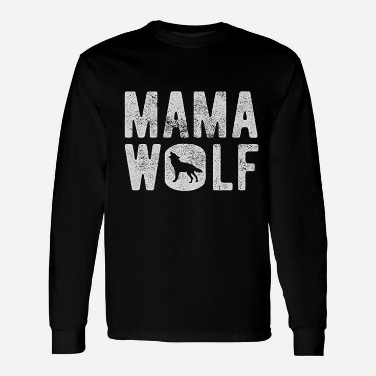 Mama Wolf Funny Camping Pack Mothers Day Unisex Long Sleeve