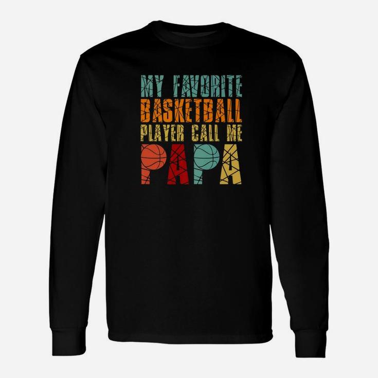 Mens Favorite Basketball Player Calls Me Papa Fathers Day Premium Unisex Long Sleeve