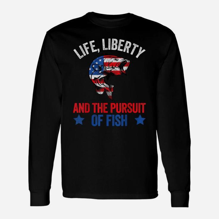 Men's Fishing Sweatshirts Hoodies, Funny American Flag Bass Unisex Long Sleeve