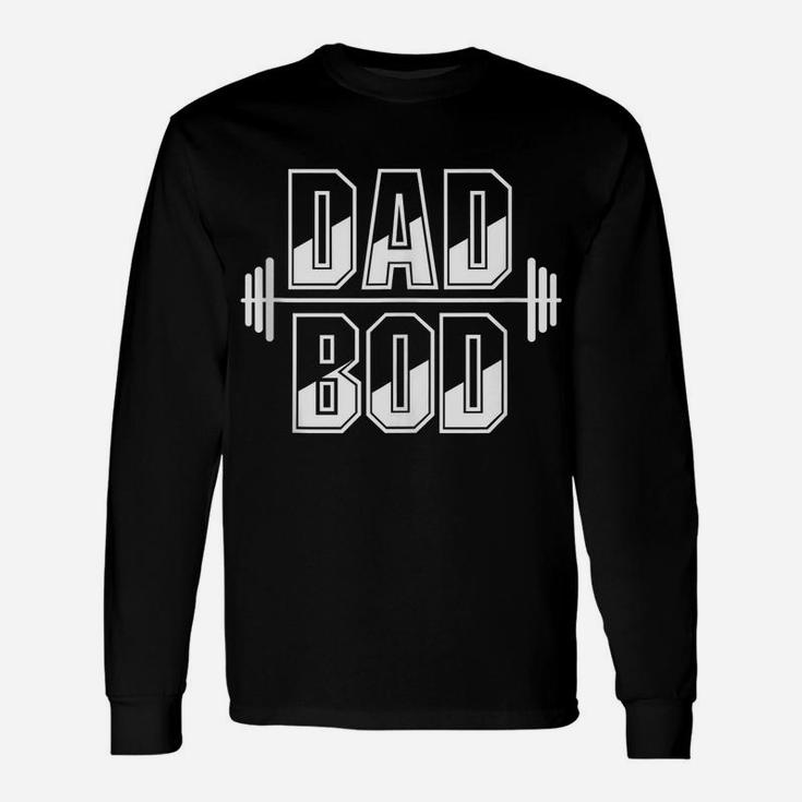 Mens Funny Dad Bod Gym Fathers Day Gift Workout Unisex Long Sleeve