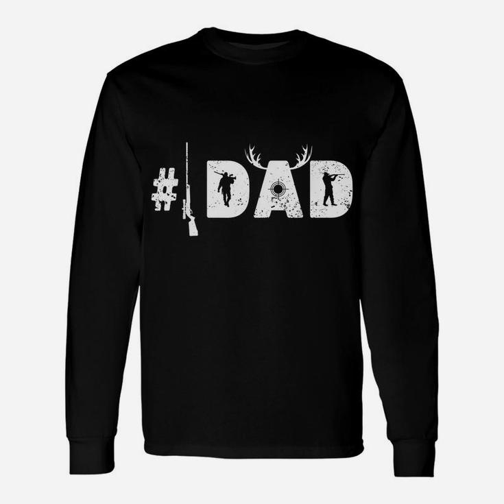 Mens Number One Best Hunting Dad Deer Hunter Father's Day Gift Unisex Long Sleeve