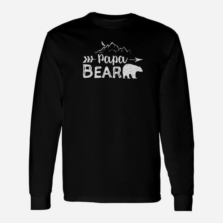 Mens Papa Bear Shirt Matching Family Mama Papa Bear Camping Gift Unisex Long Sleeve