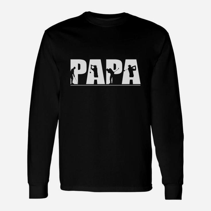 Mens Papa Golf - Dad Golf Gift Tshirt For Father Day, Birthday Unisex Long Sleeve