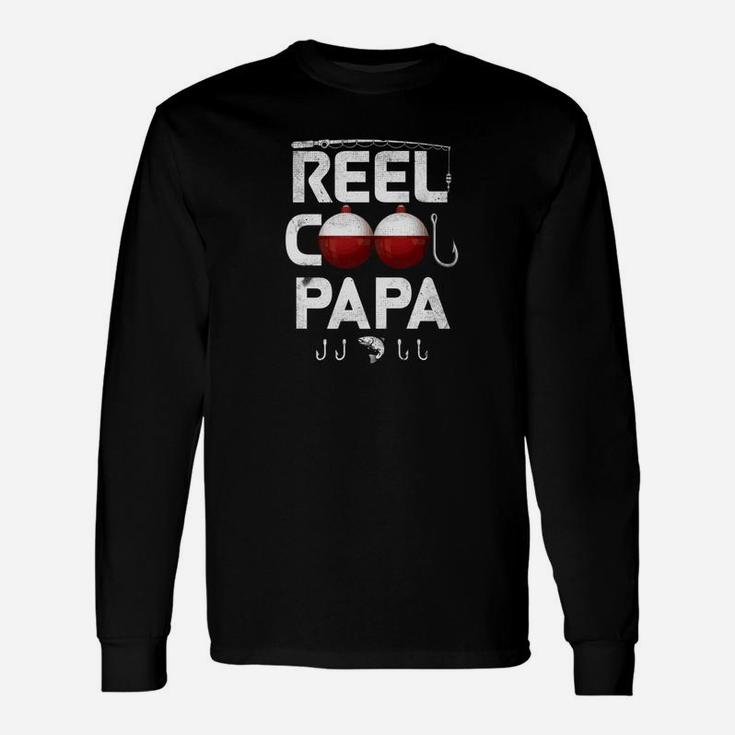 Mens Reel Cool Papa Fishing Grandpa Fathers Day Gift Unisex Long Sleeve