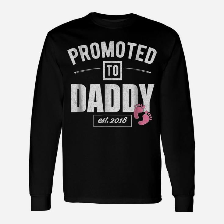 Mens Vintage Promoted To Daddy Its A Girl 2018 New Dad Shirt Unisex Long Sleeve