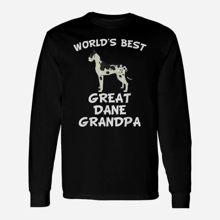 Mens World's Best Great Dane Grandpa Shirt Unisex Long Sleeve