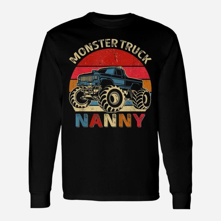 Monster Truck Nanny Matching Family Birthday Party Unisex Long Sleeve