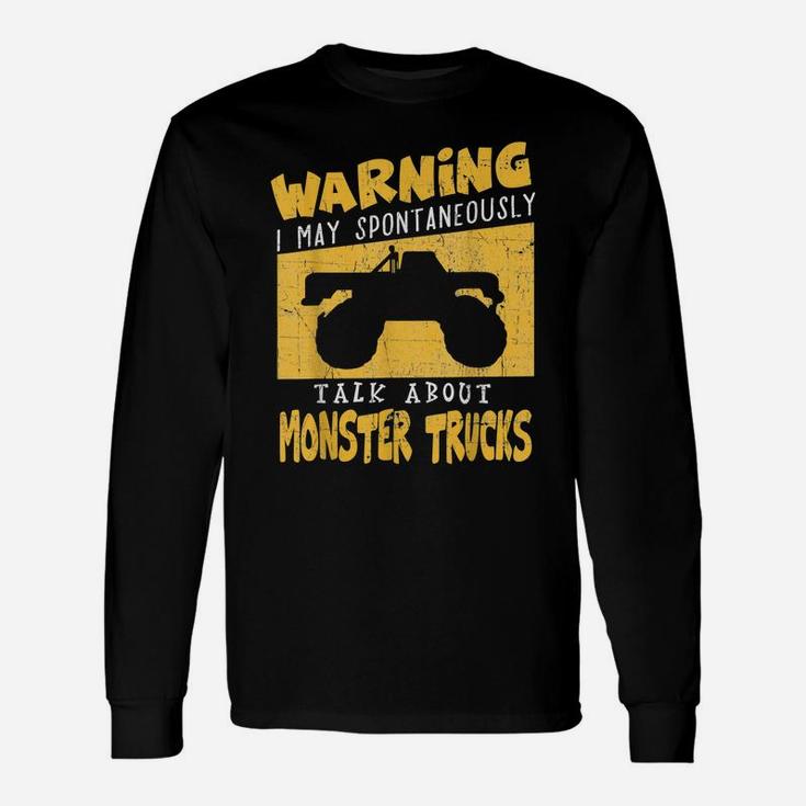 Monster Truck T Shirt Gift For Big Trucks Crushing Car Fans Unisex Long Sleeve