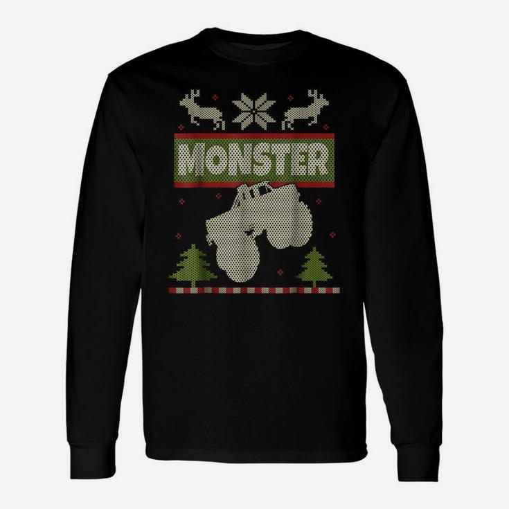 Monster Truck Ugly Christmas Sweater Shirt Big Cars Xmas Tee Unisex Long Sleeve
