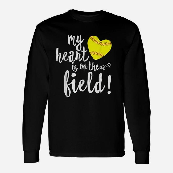 My Heart Is On That Field Baseball Mother Day Unisex Long Sleeve