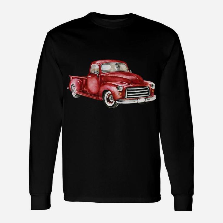 Not Old Just Retro Fun Vintage Red Pick Up Truck Sweatshirt Unisex Long Sleeve