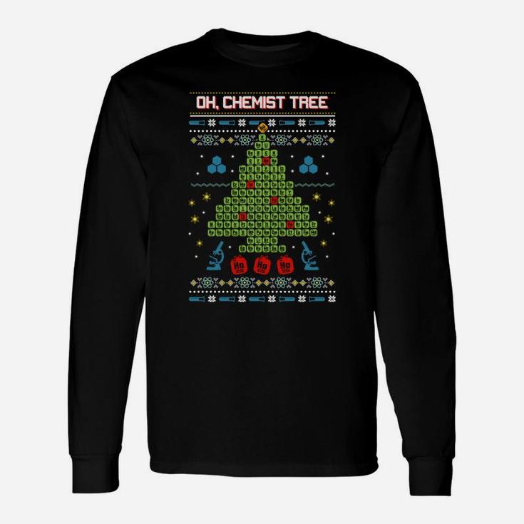 Oh, Chemistree, Chemist Tree - Ugly Chemistry Christmas Sweatshirt Unisex Long Sleeve