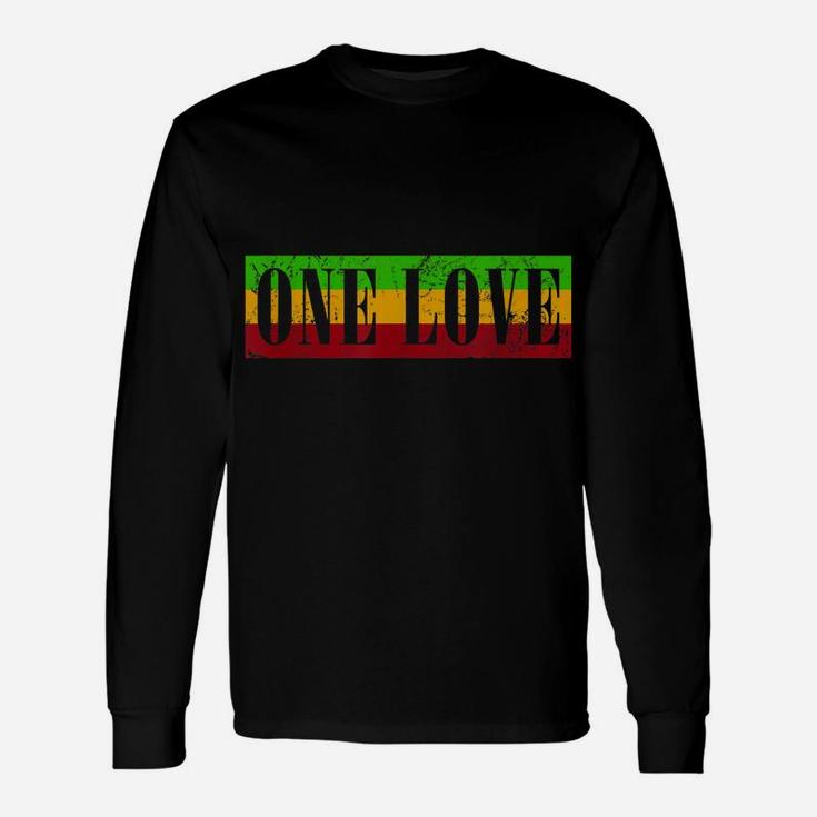 One Love Sign Rasta  Jamaica Retro Vintage Gift Unisex Long Sleeve
