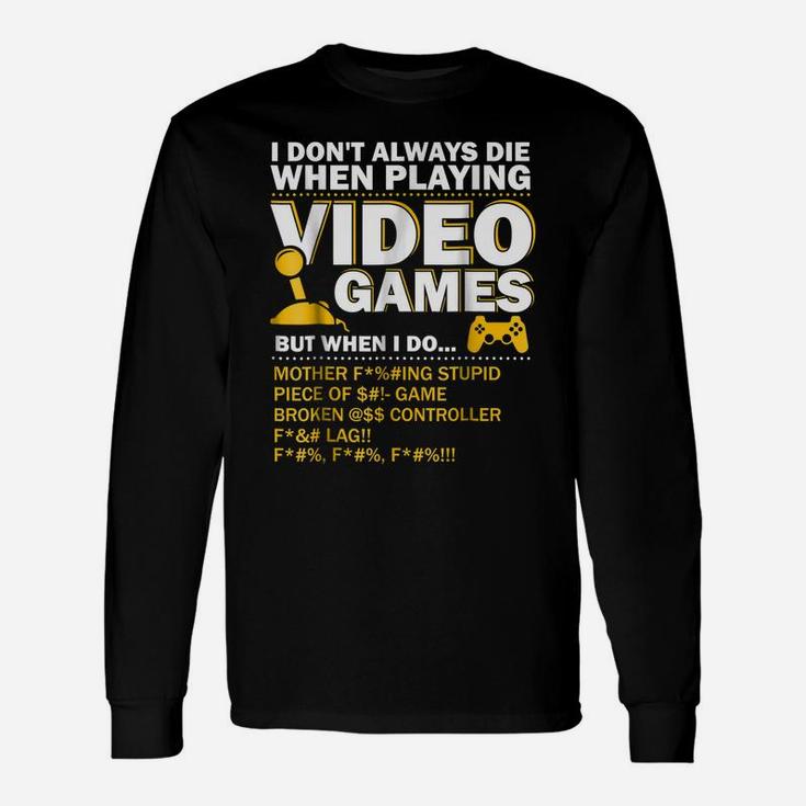 Playing Video Games Gamer Shirt Funny Gaming Console Gamer Unisex Long Sleeve