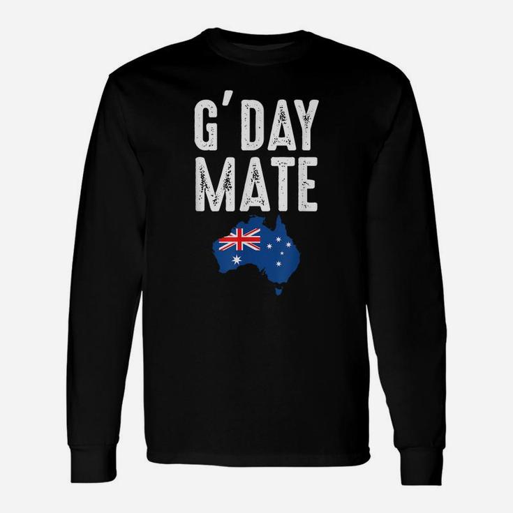 Proud Australian Australia Aussie G'day Mate Australian Flag Unisex Long Sleeve