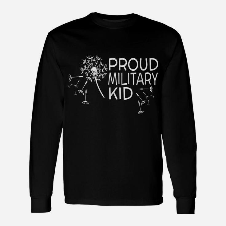Purple Proud Military Child Of Veteran Soldier For April Unisex Long Sleeve