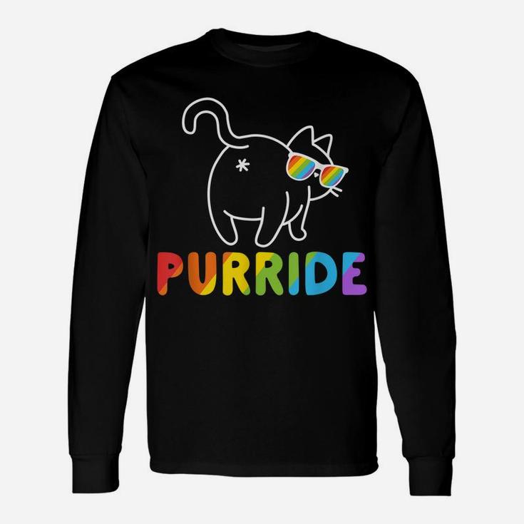 Purride Shirt Funny Cat Gay Lgbt Pride Tshirt Women Men Unisex Long Sleeve