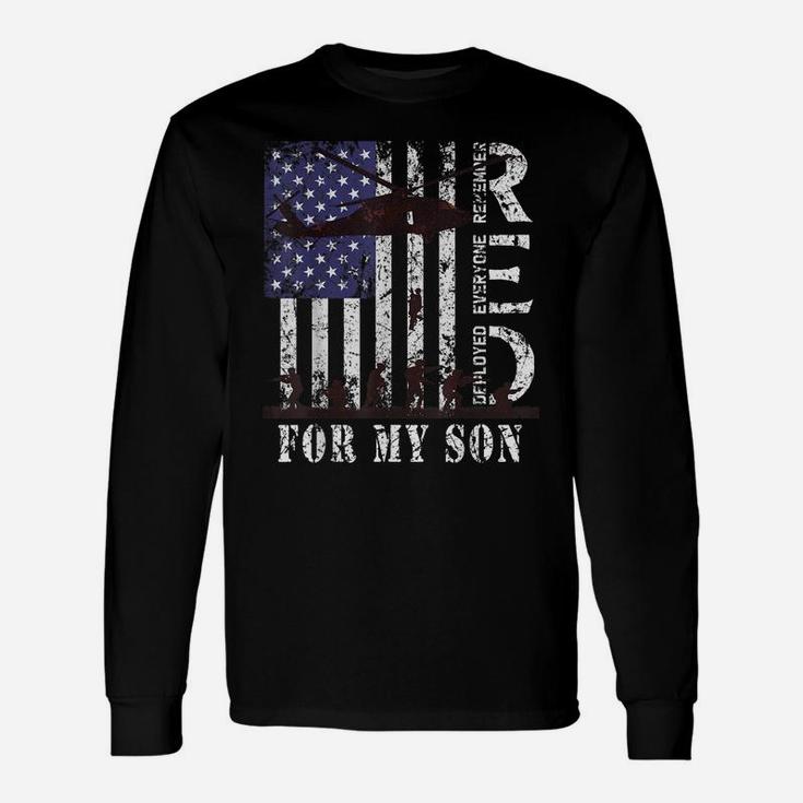 Red Friday For My Son Us Flag Army Military Deployed Veteran Unisex Long Sleeve