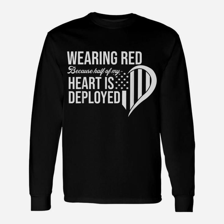 Red Friday Remember Everyone Deployed Soldier Husband Fiance Unisex Long Sleeve