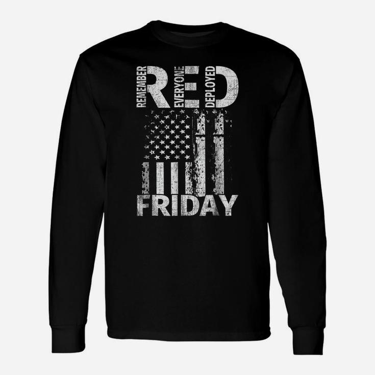 Red Friday Remember Everyone Deployed US FlagShirt Unisex Long Sleeve