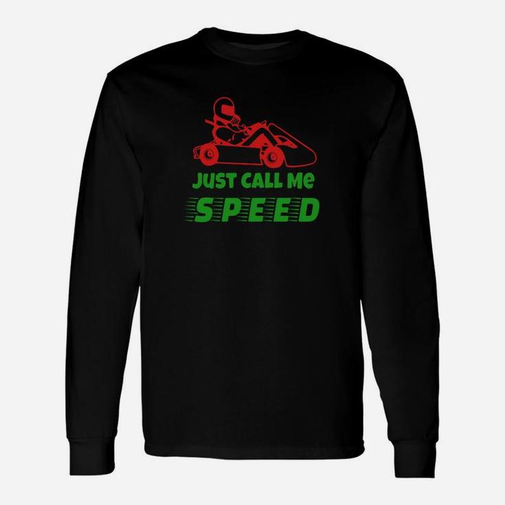 Red White Go Kart Driver Tshirt Speed Racing Fun Sport Gift Unisex Long Sleeve