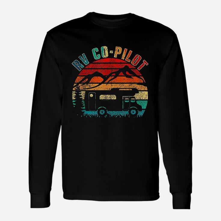 Rv Co Pilot Camping Funny Vintage Motorhome Travel Vacation Unisex Long Sleeve