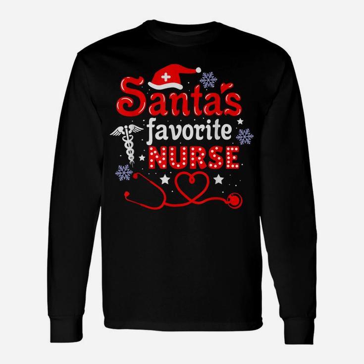 Santa's Favorite Nurse Christmas Unisex Long Sleeve