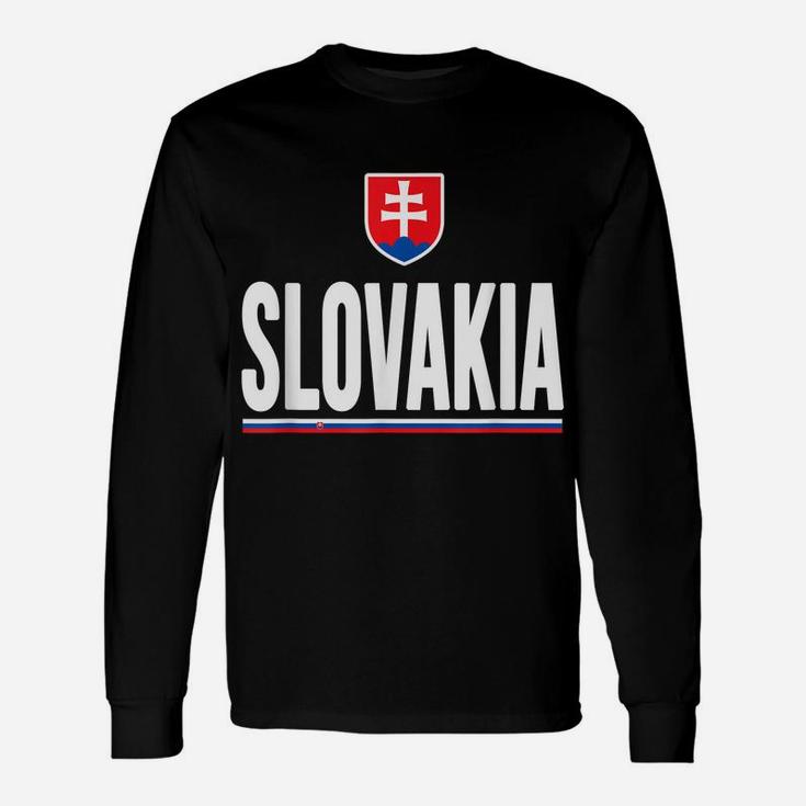 Slovakia T-Shirt Slovak Flag Slovensko Souvenir Love Gift Unisex Long Sleeve