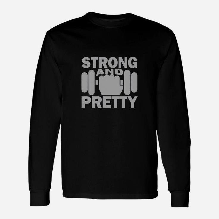 Strong And Pretty Strength Fitness Sport Gym Dumbbell Unisex Long Sleeve