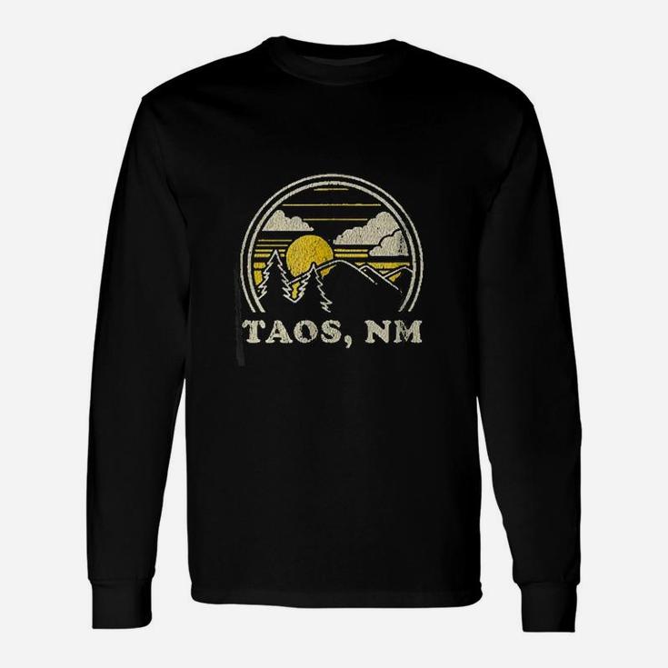 Taos New Mexico Nm Vintage Hiking Mountains Unisex Long Sleeve