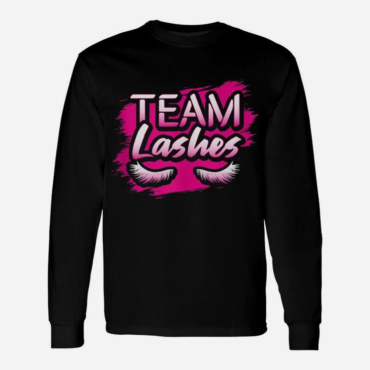 Team Lashes Gender Reveal Baby Shower Party Staches Idea Unisex Long Sleeve